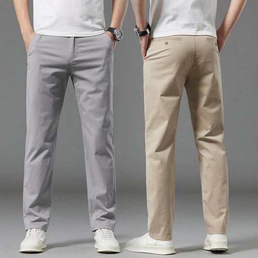 Men's Straight - Leg Cotton Casual Pants for Summer - Journey Must Haves