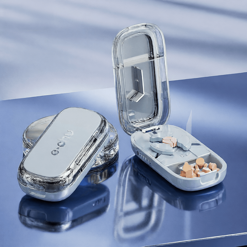 Portable Medicine Tablet Cutter and Storage Box - Journey Must Haves