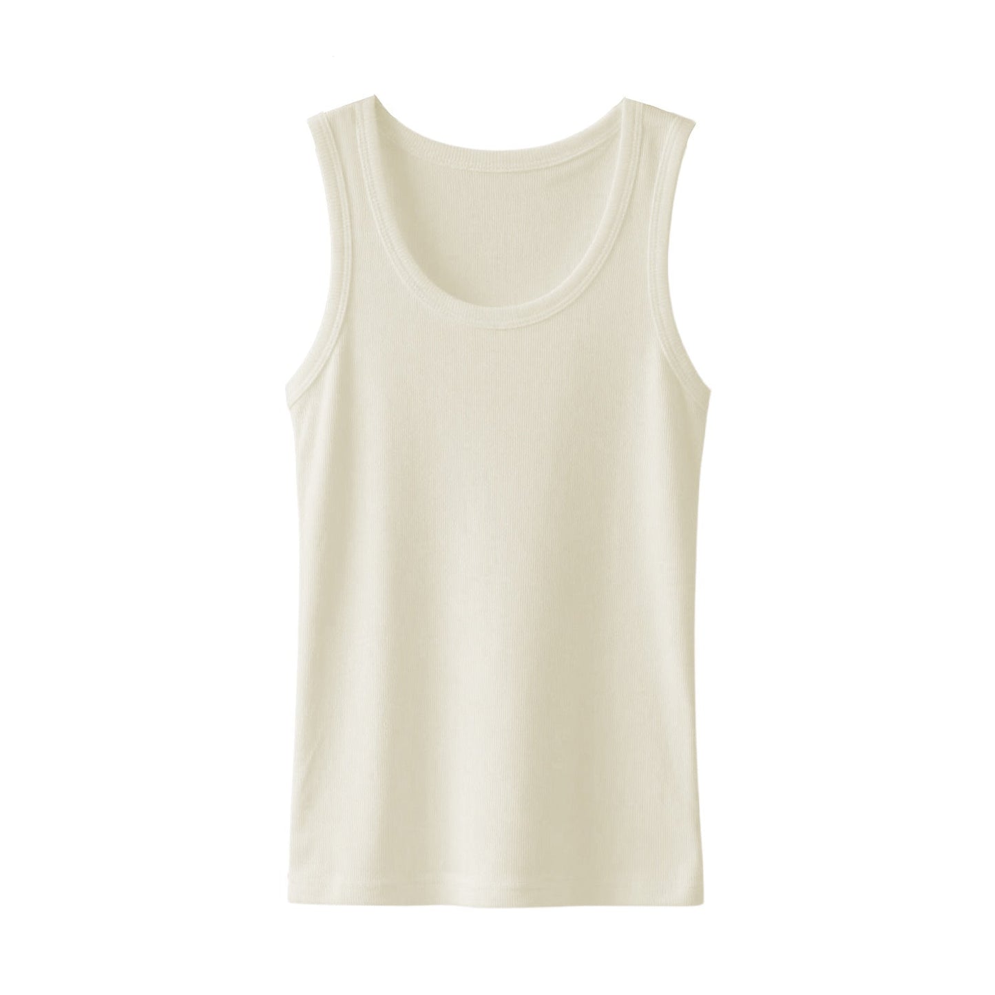 Retro White Cotton Fitness Vest - Journey Must Haves