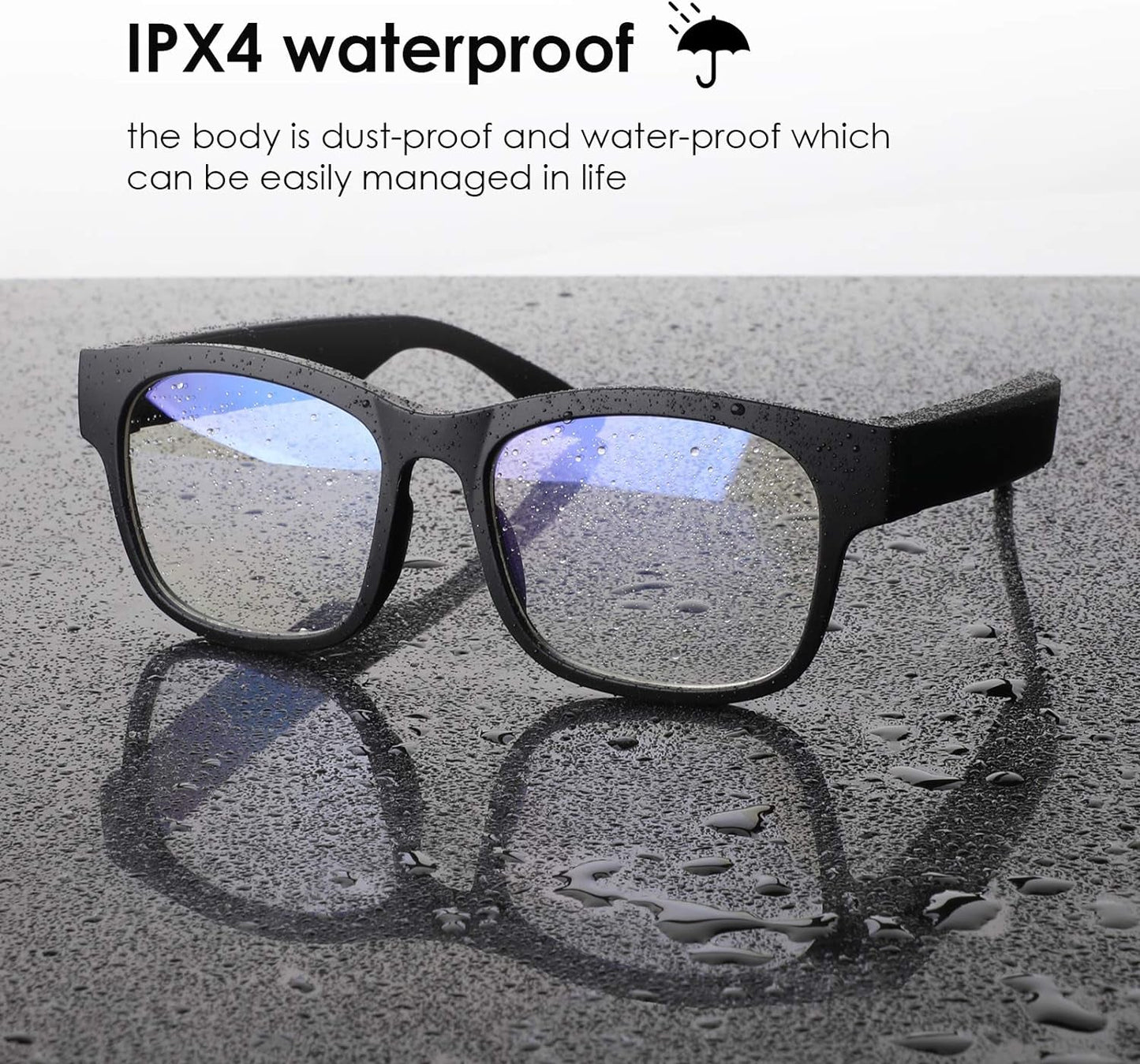 Revolutionary Smart Audio Glasses - Wireless Bluetooth Sunglasses with Polarized Lenses and IPX4 Waterproof Design - Journey Must Haves