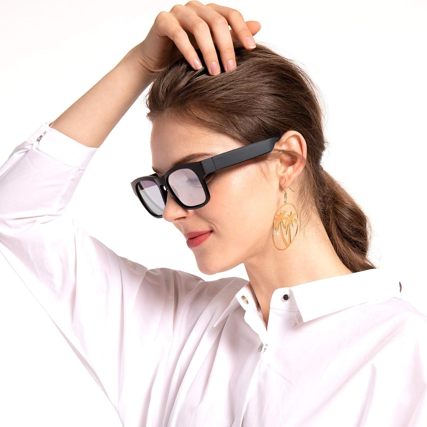 Revolutionary Smart Audio Glasses - Wireless Bluetooth Sunglasses with Polarized Lenses and IPX4 Waterproof Design - Journey Must Haves