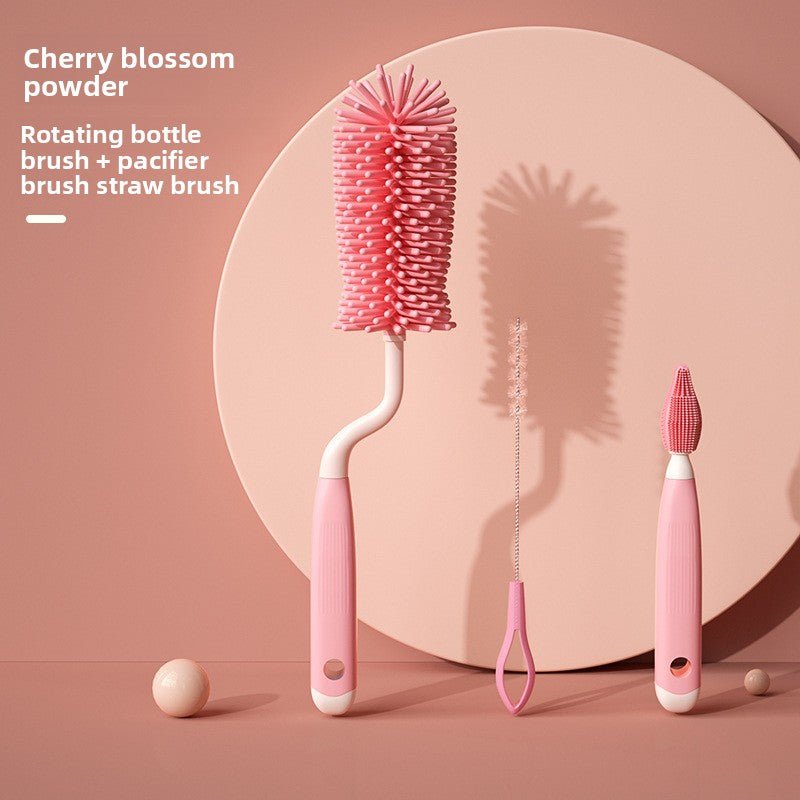 Rotatable Baby Bottle Brush Set for Cleaning - Journey Must Haves