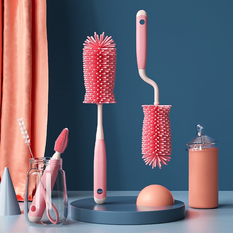 Rotatable Baby Bottle Brush Set for Cleaning - Journey Must Haves