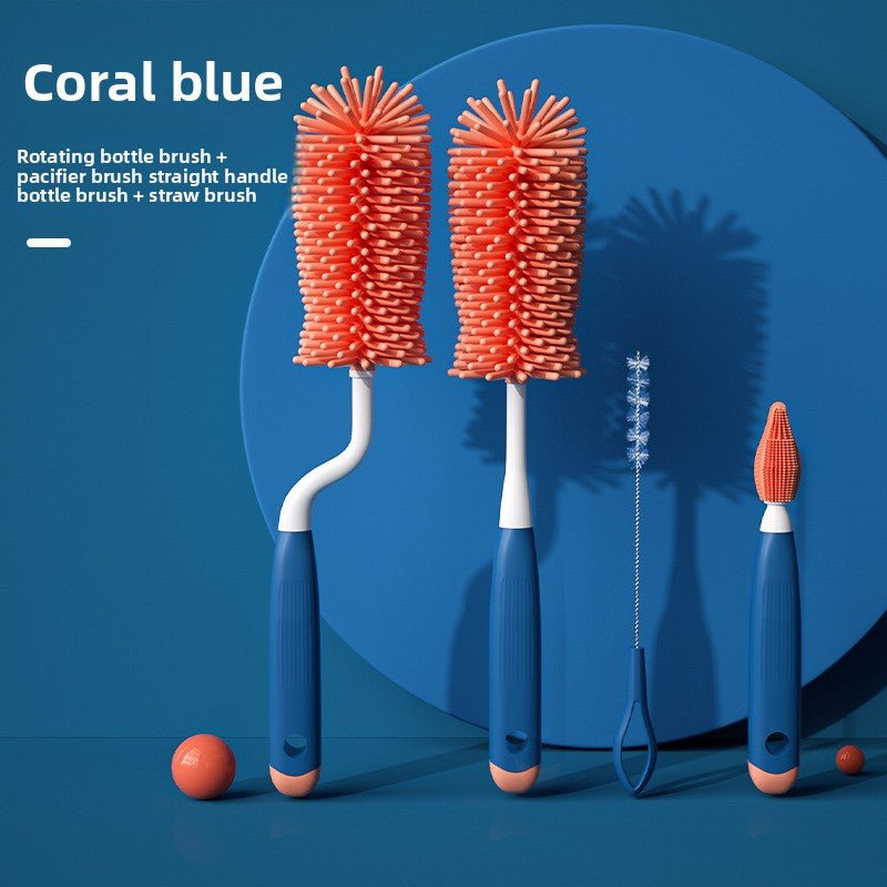 Rotatable Baby Bottle Brush Set for Cleaning - Journey Must Haves