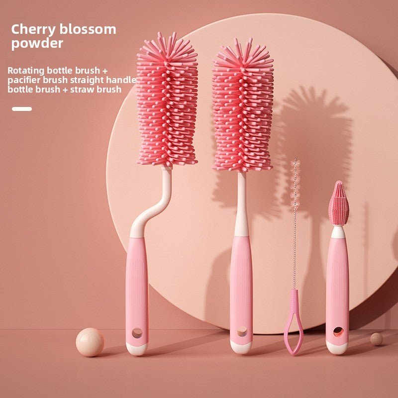 Rotatable Baby Bottle Brush Set for Cleaning - Journey Must Haves