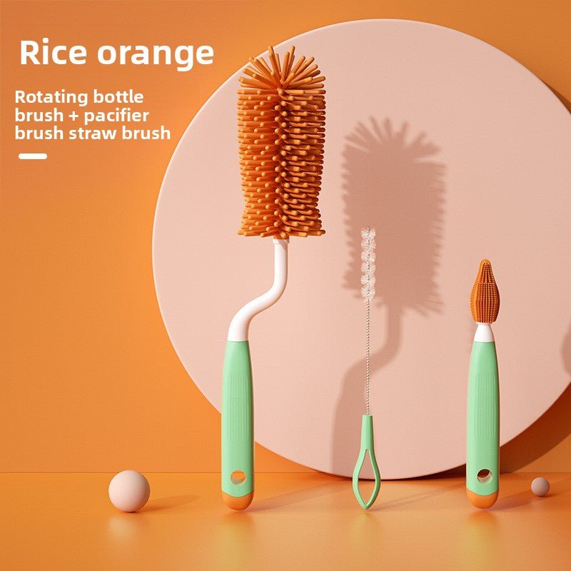 Rotatable Baby Bottle Brush Set for Cleaning - Journey Must Haves