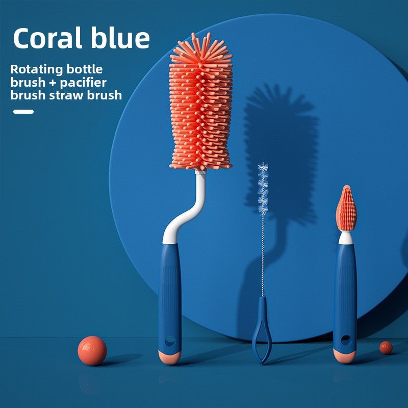 Rotatable Baby Bottle Brush Set for Cleaning - Journey Must Haves