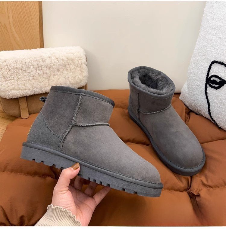 Sheepskin Snow Boots Winter Warm Thick Sole - Journey Must Haves