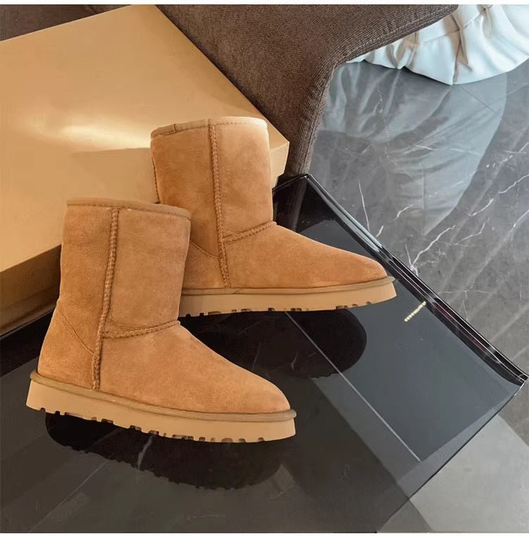 Sheepskin Snow Boots Winter Warm Thick Sole - Journey Must Haves