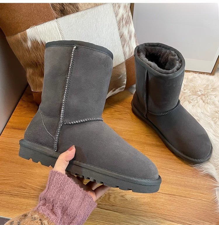 Sheepskin Snow Boots Winter Warm Thick Sole - Journey Must Haves