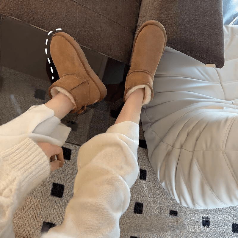 Sheepskin Snow Boots Winter Warm Thick Sole - Journey Must Haves