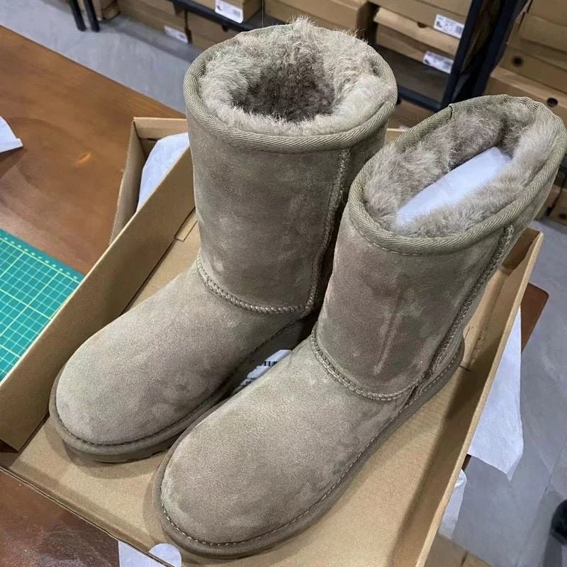 Sheepskin Snow Boots Winter Warm Thick Sole - Journey Must Haves
