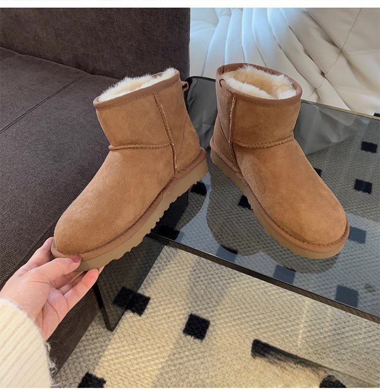 Sheepskin Snow Boots Winter Warm Thick Sole - Journey Must Haves