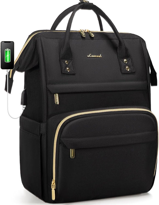 Stylish and Functional Laptop Backpack for Women - 15.6 Inch Waterproof Anti - Theft Travel Bag with USB Charging Port, Perfect for Teachers and Nurses - Journey Must Haves