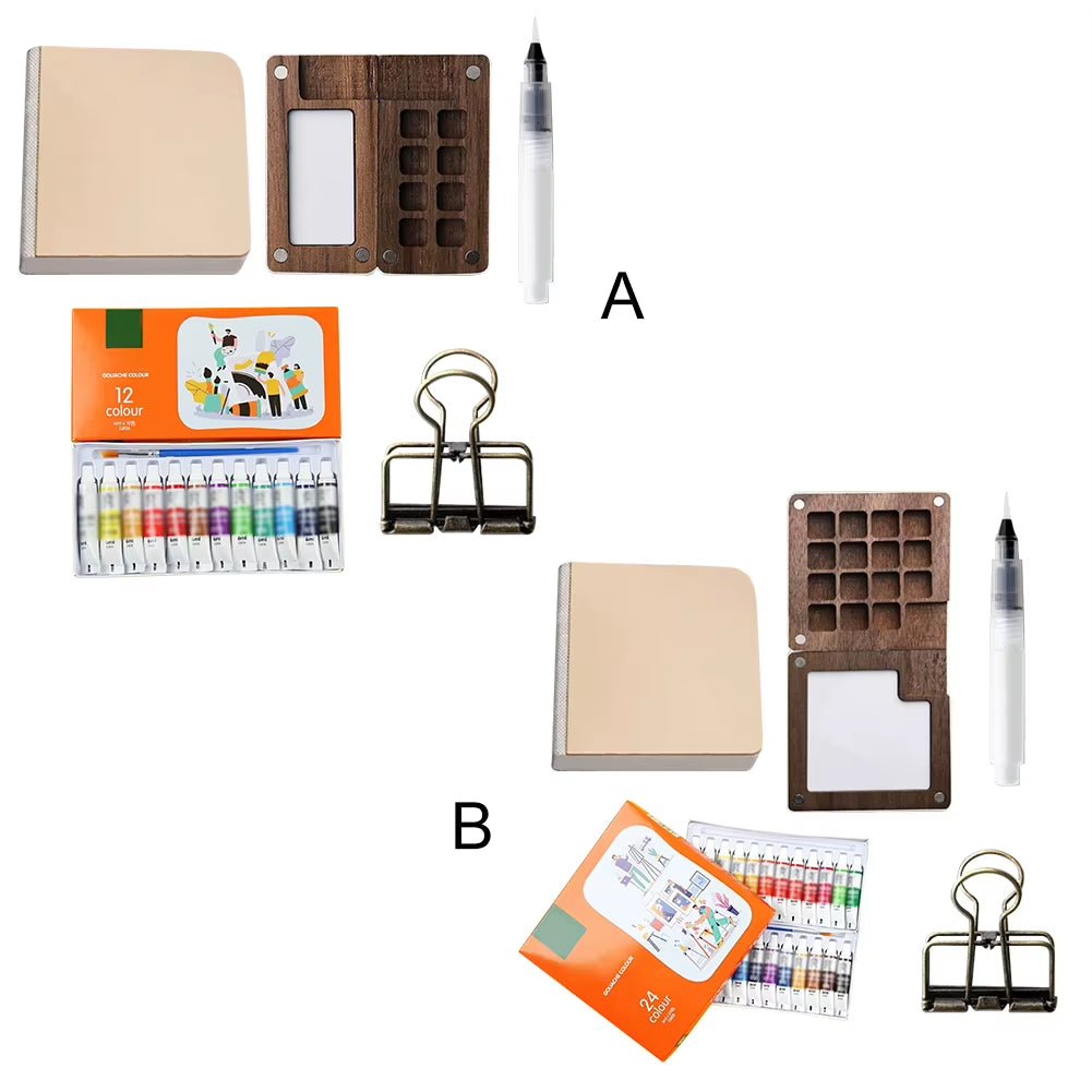 Travel Watercolor Paint Set | Compact Artist Kit for Painting On the Go - Journey Must Haves