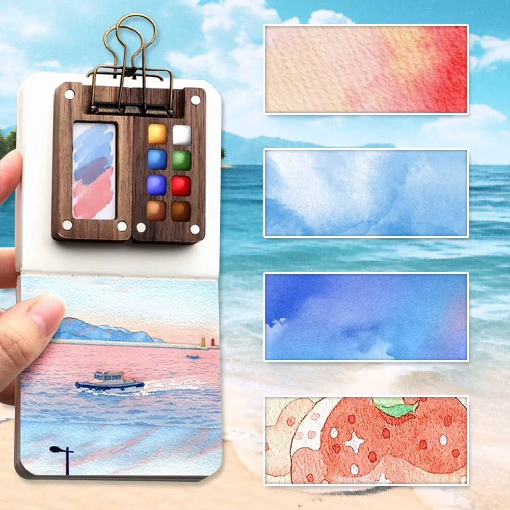 Travel Watercolor Paint Set | Compact Artist Kit for Painting On the Go - Journey Must Haves