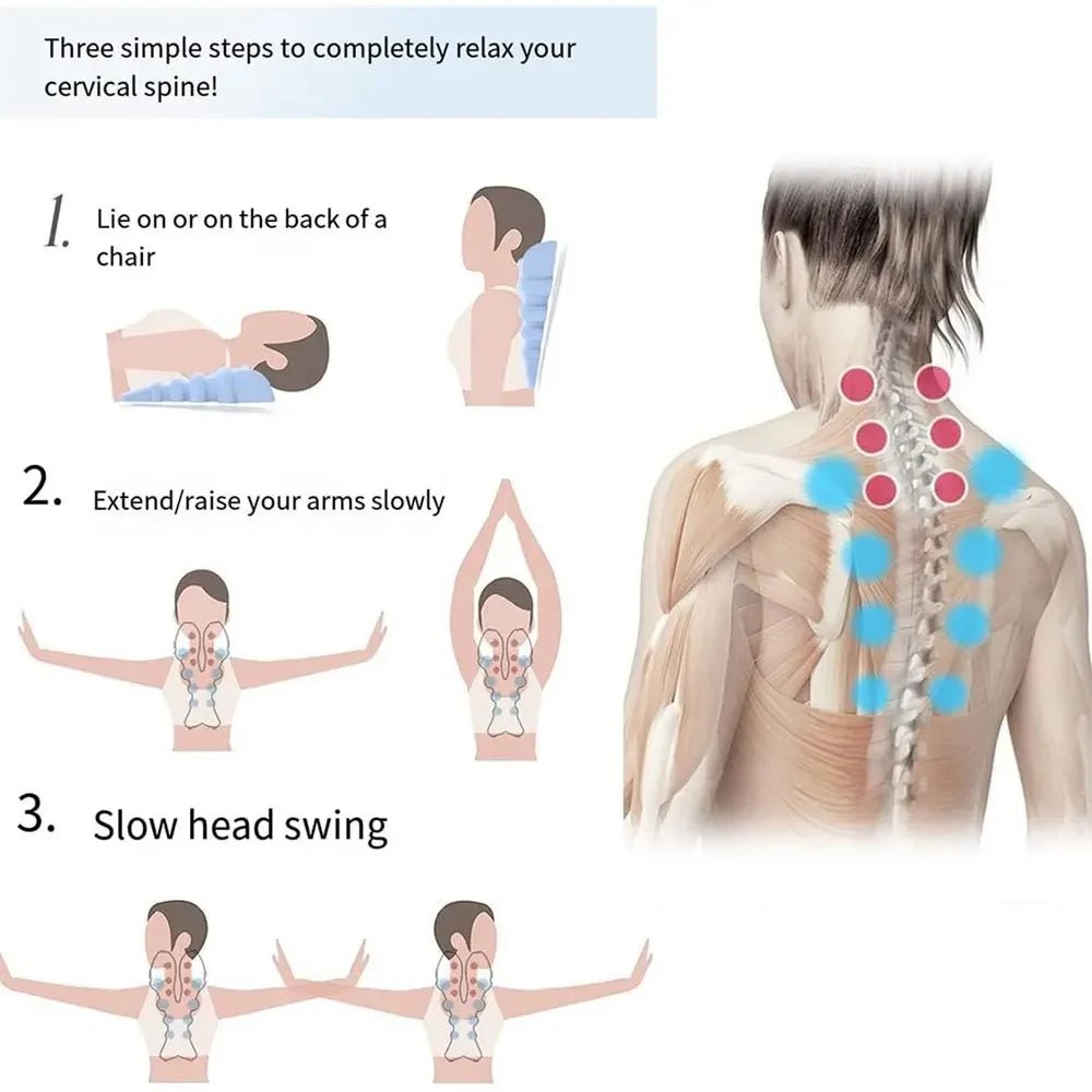 Ultimate Neck Relief: Cervical Traction Device & Trigger Point Massager for Pain - Free Living - Journey Must Haves