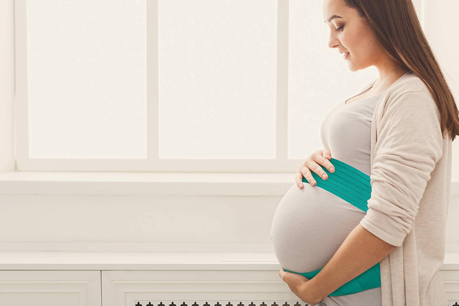 Ultimate Pregnancy Belly Band for Comfort and Support - Dark Mint, Size XL - Journey Must Haves