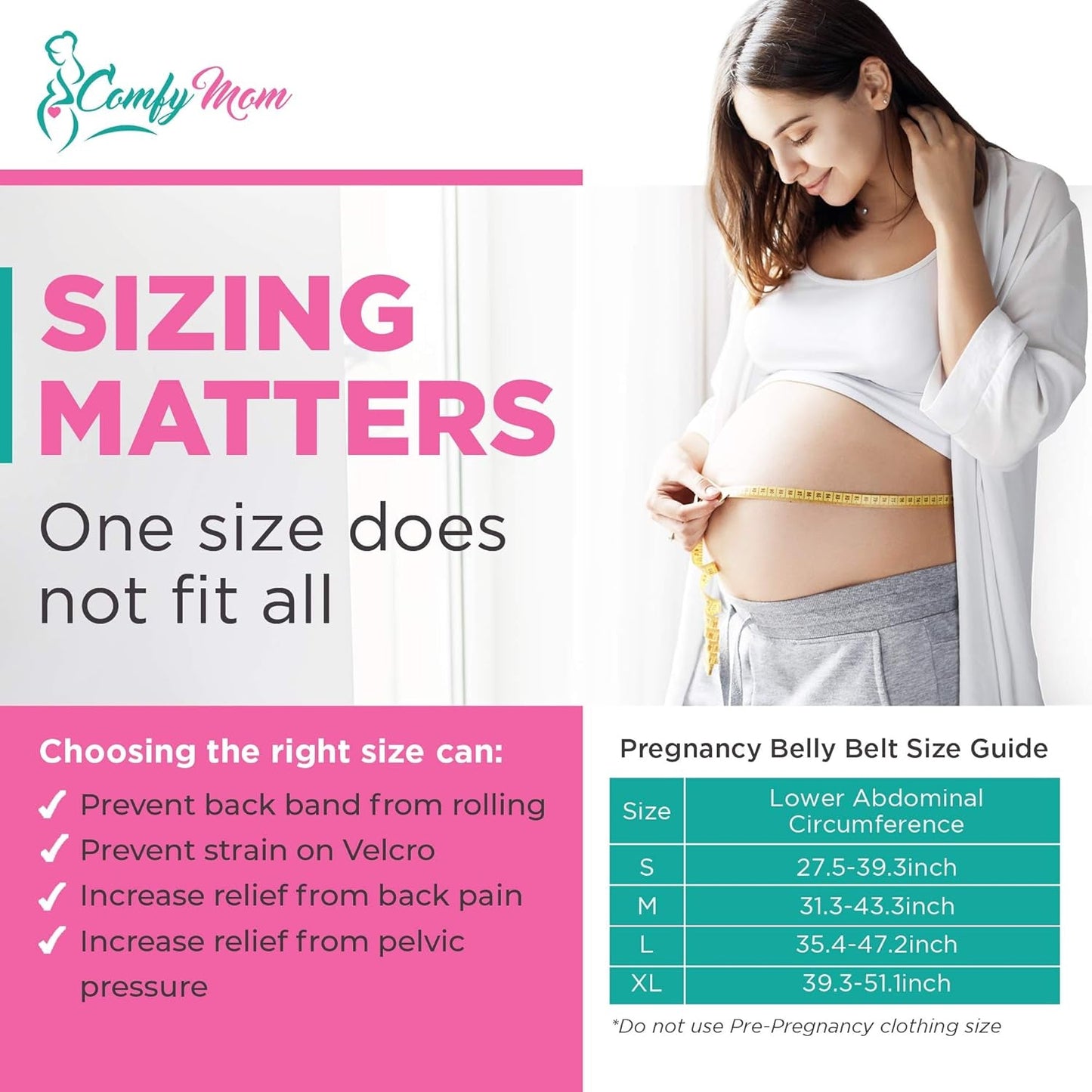 Ultimate Pregnancy Belly Band for Comfort and Support - Dark Mint, Size XL - Journey Must Haves