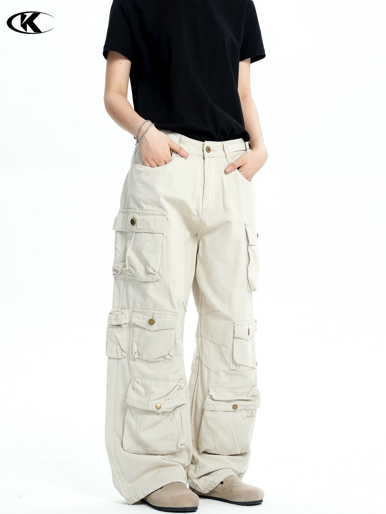 Unisex Heavyweight Cotton Cargo Pants with Multi - Pockets - Journey Must Haves