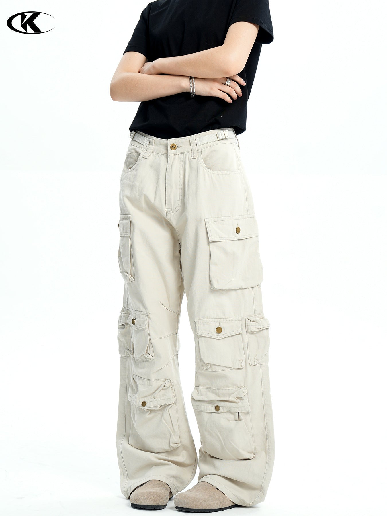 Unisex Heavyweight Cotton Cargo Pants with Multi - Pockets - Journey Must Haves