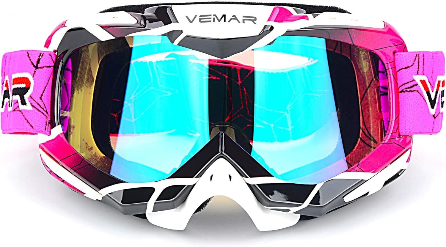 Vibrant Pink Motorcycle Motocross Goggles - Ultimate Protection for ATV Racing, Dirt Biking, and Outdoor Adventures - Journey Must Haves