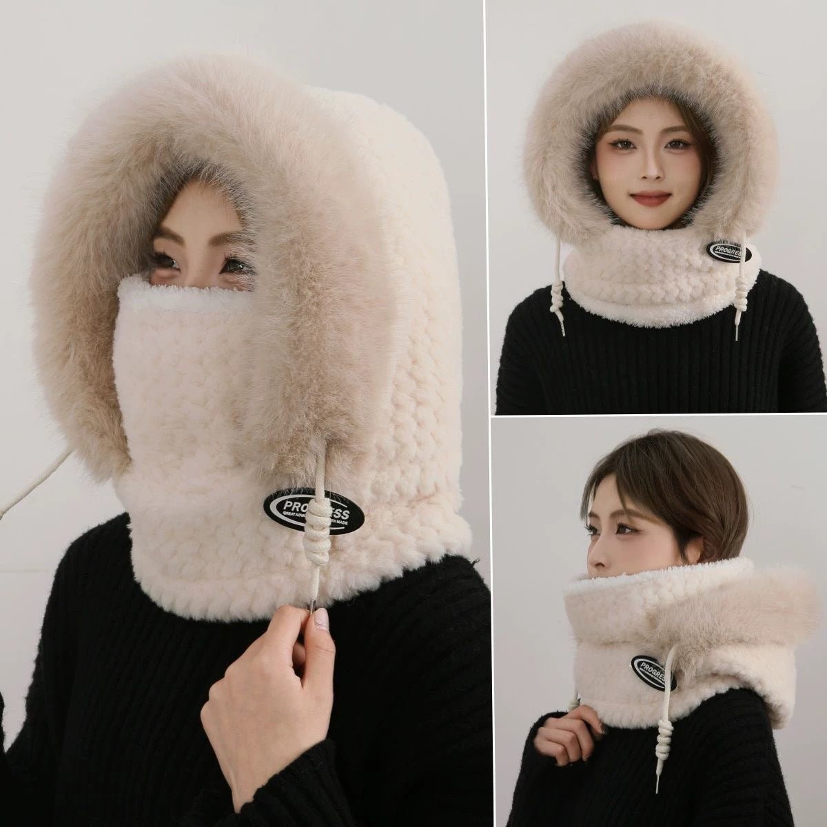 Windproof Winter Hat with Scarf and Mask for Women - Journey Must Haves