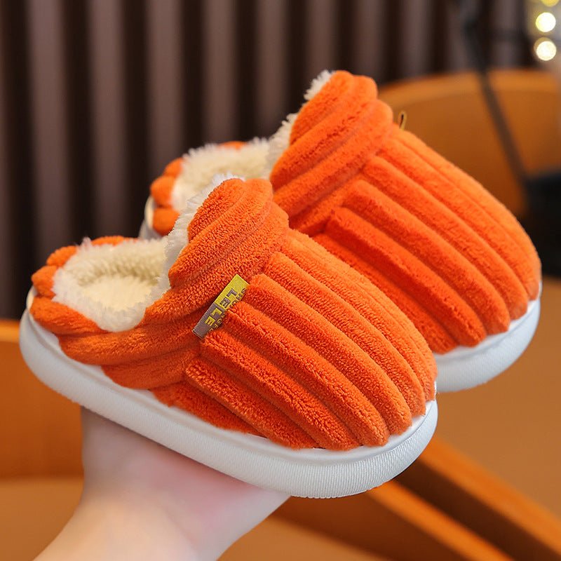 Winter Kids Fleece - Lined Cotton Slippers with Anti - Slip Sole - Journey Must Haves
