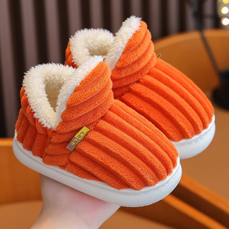 Winter Kids Fleece - Lined Cotton Slippers with Anti - Slip Sole - Journey Must Haves