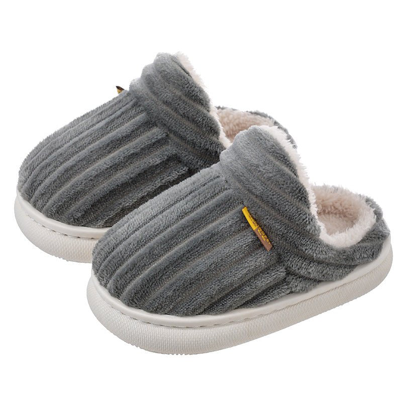 Winter Kids Fleece - Lined Cotton Slippers with Anti - Slip Sole - Journey Must Haves