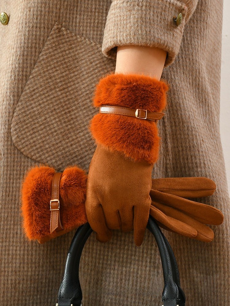 Winter Touchscreen Suede Plush Gloves - Journey Must Haves