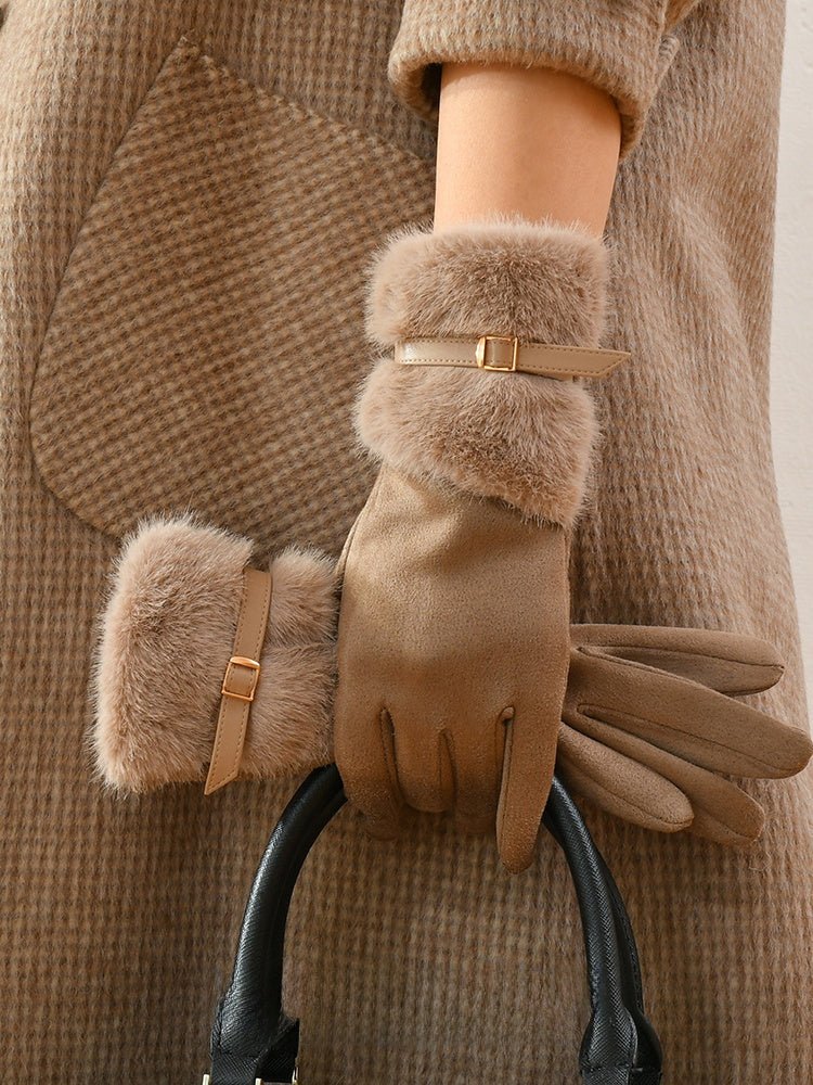 Winter Touchscreen Suede Plush Gloves - Journey Must Haves