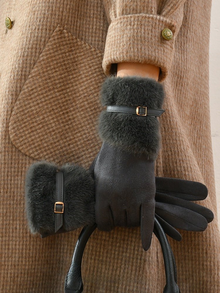 Winter Touchscreen Suede Plush Gloves - Journey Must Haves