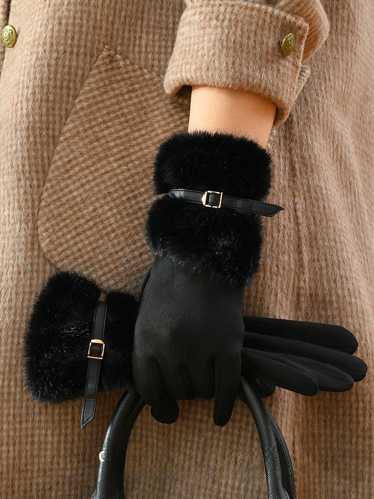 Winter Touchscreen Suede Plush Gloves - Journey Must Haves