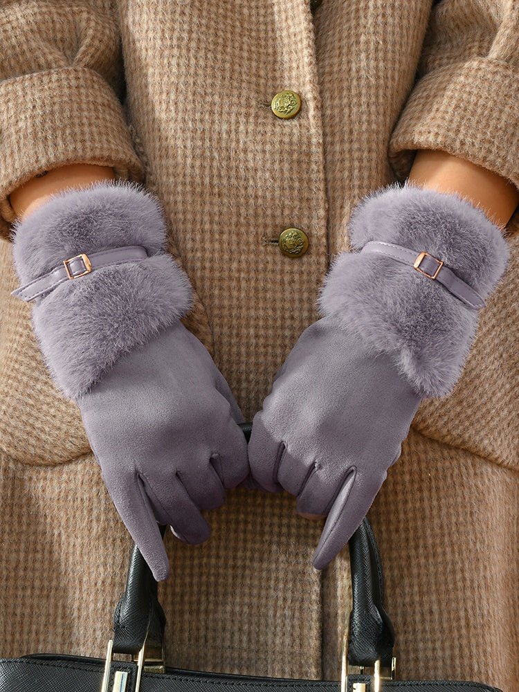 Winter Touchscreen Suede Plush Gloves - Journey Must Haves