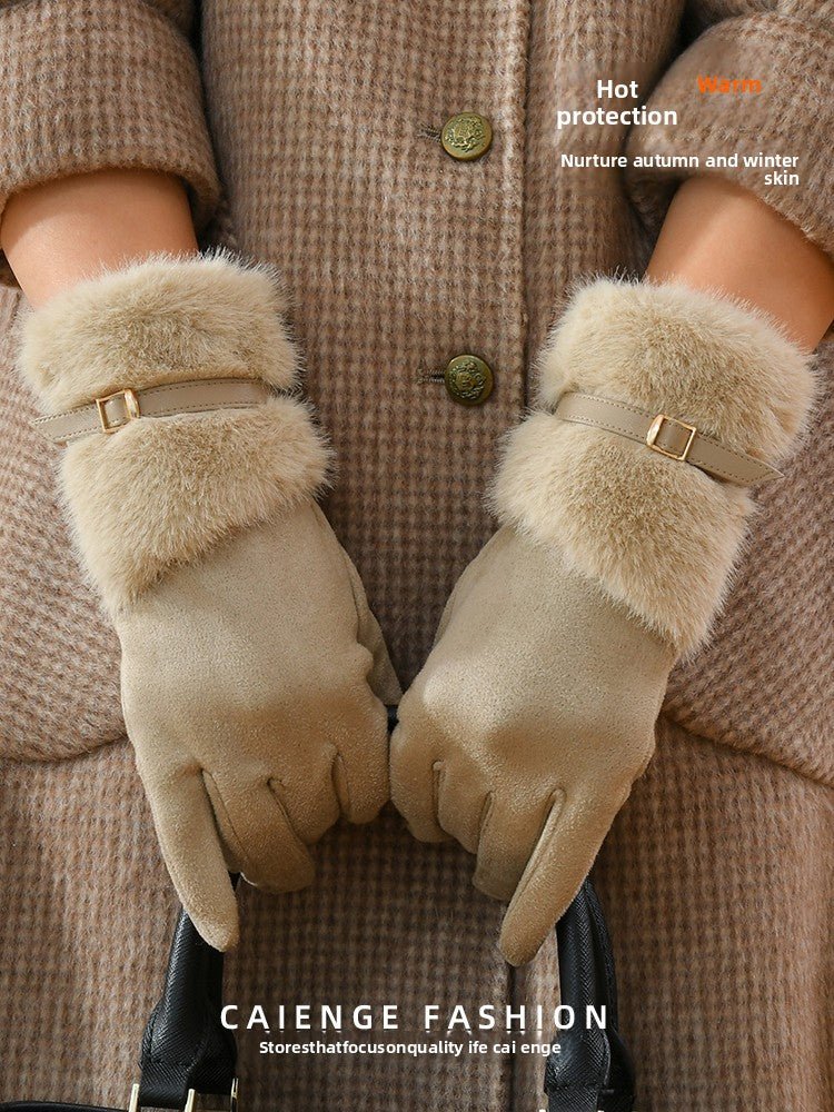 Winter Touchscreen Suede Plush Gloves - Journey Must Haves
