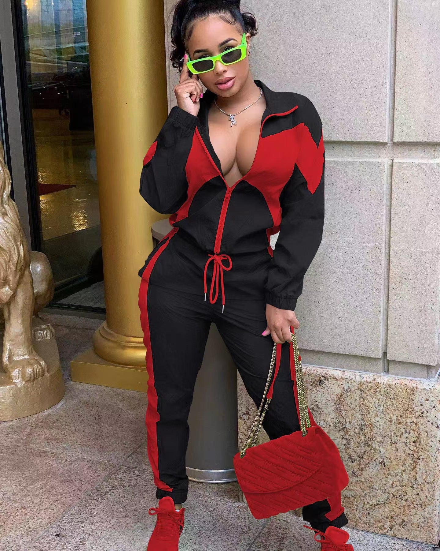 Women's Contrast Color Cardigan Pant Set - Journey Must Haves
