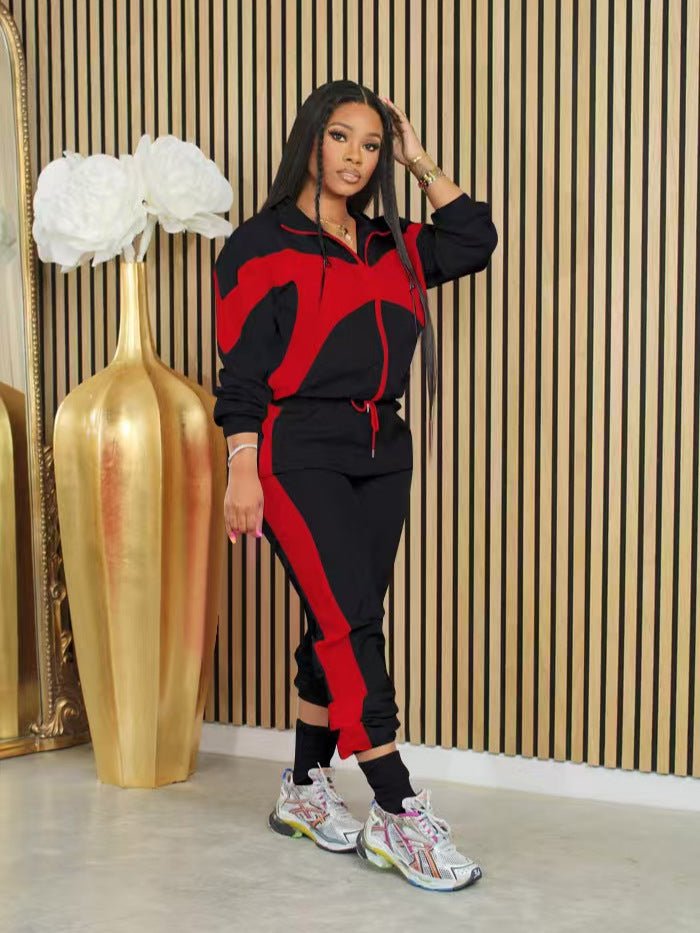 Women's Contrast Color Cardigan Pant Set - Journey Must Haves