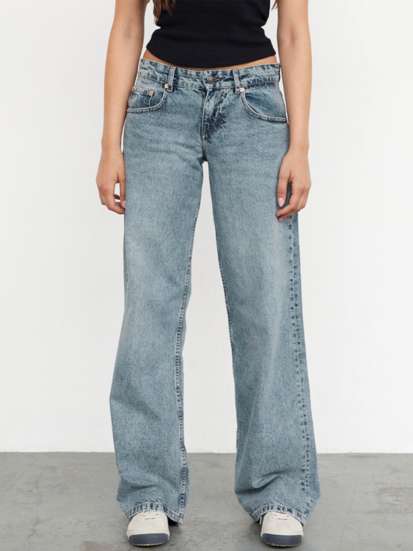 Womens High Waist Straight Leg Denim Jeans - Journey Must Haves