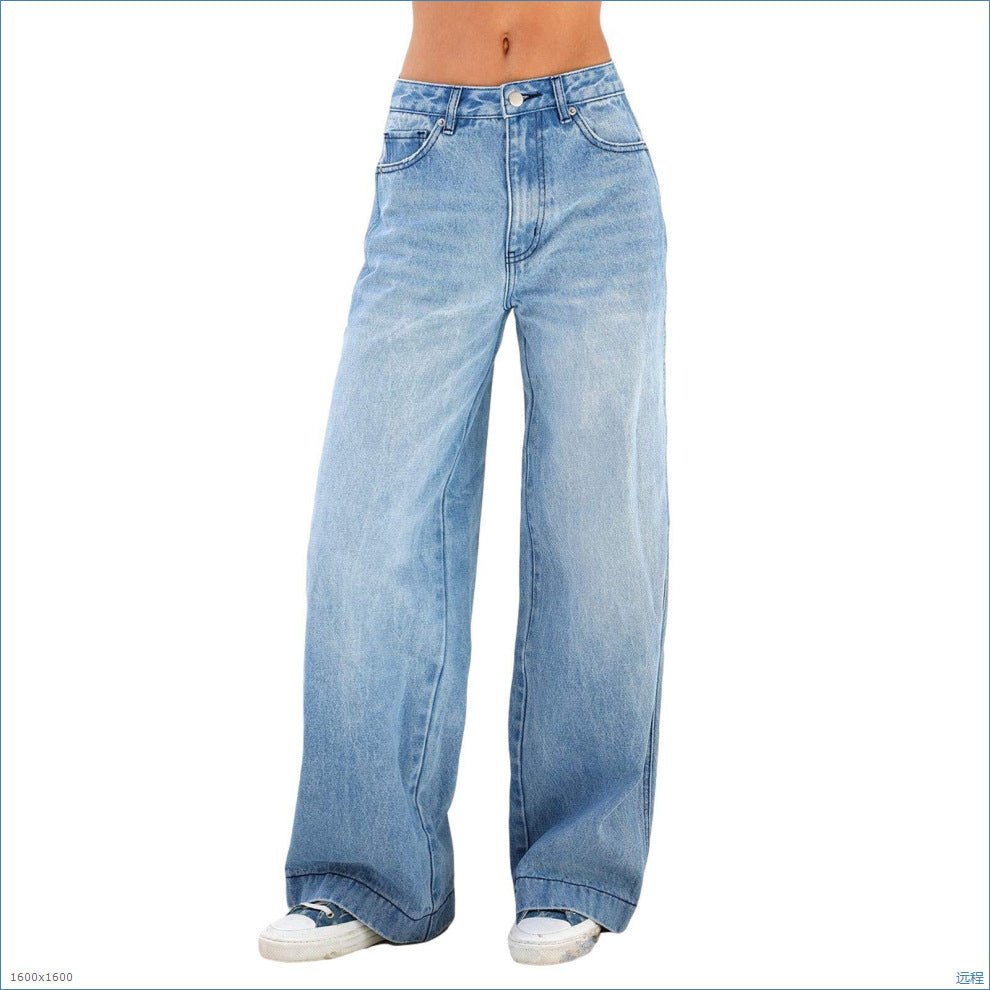Womens High Waist Straight Leg Denim Jeans - Journey Must Haves