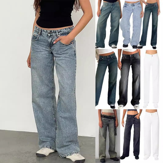 Womens High Waist Straight Leg Denim Jeans - Journey Must Haves