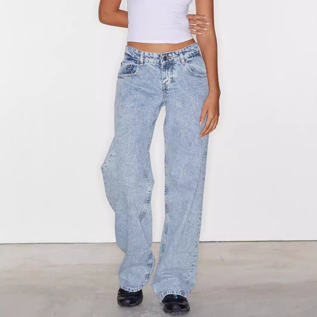 Womens High Waist Straight Leg Denim Jeans - Journey Must Haves