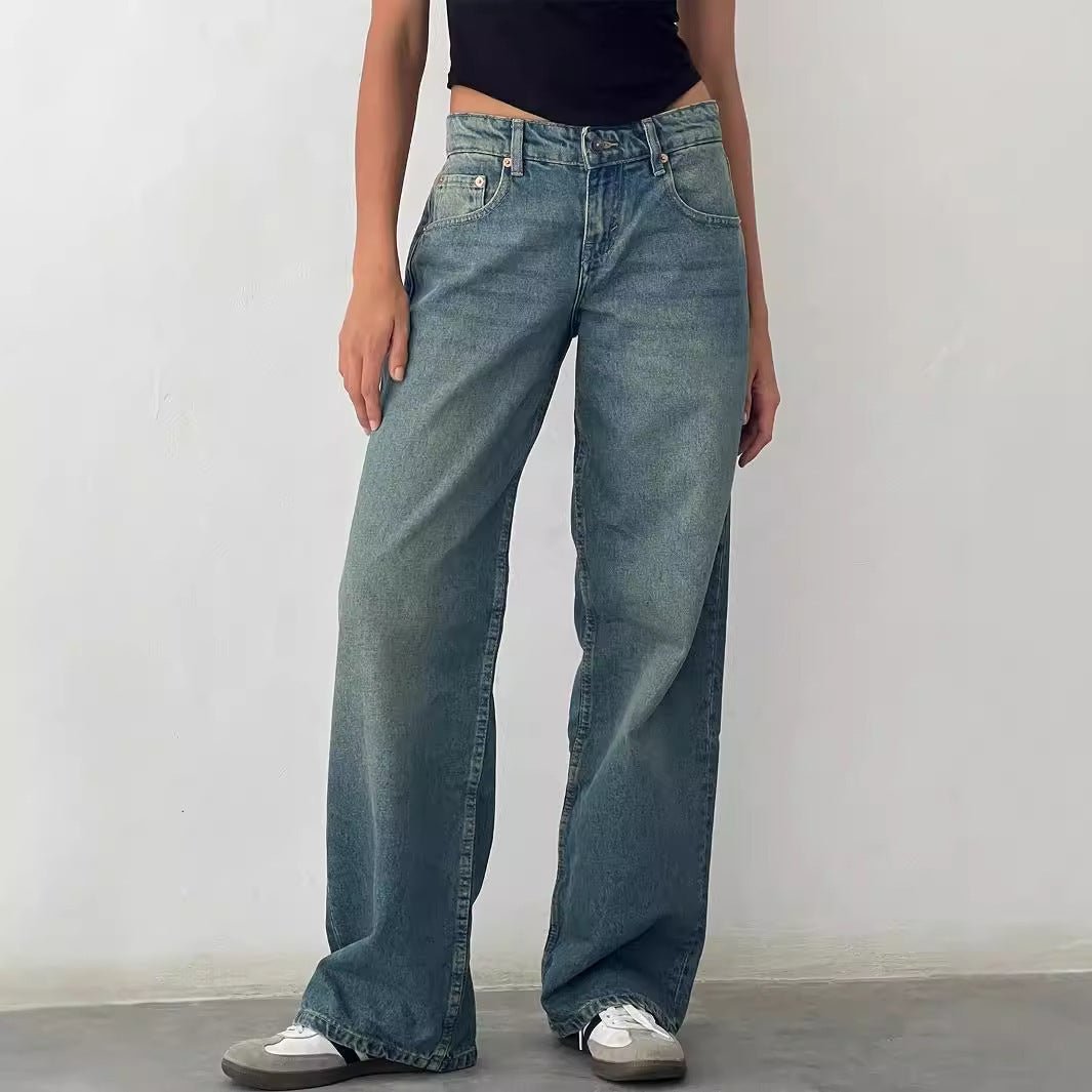 Womens High Waist Straight Leg Denim Jeans - Journey Must Haves