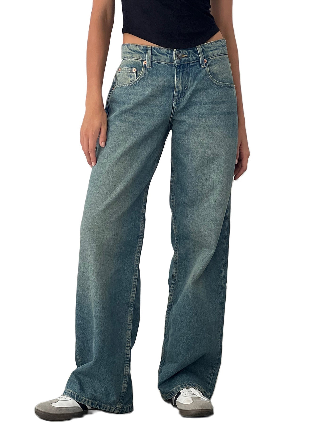 Womens High Waist Straight Leg Denim Jeans - Journey Must Haves