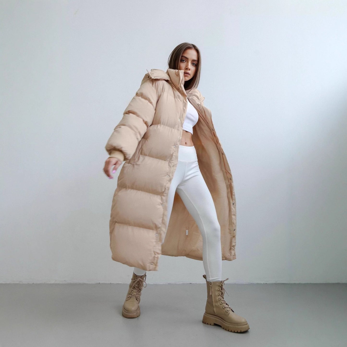 Women's Hooded Long Sleeve Cotton Padded Vest - Journey Must Haves